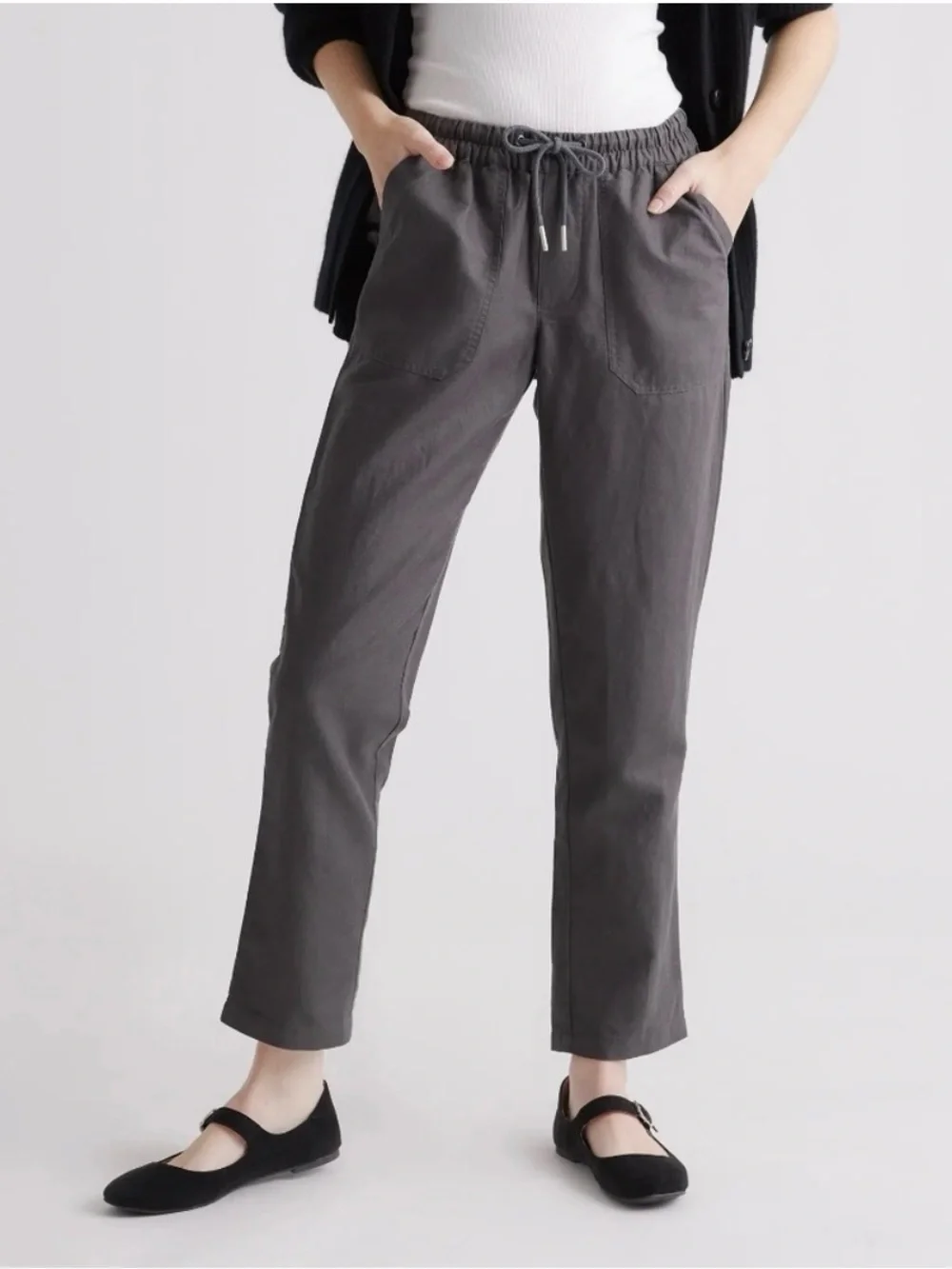 QUINCE Cotton Linen Twill Straight Leg Pant